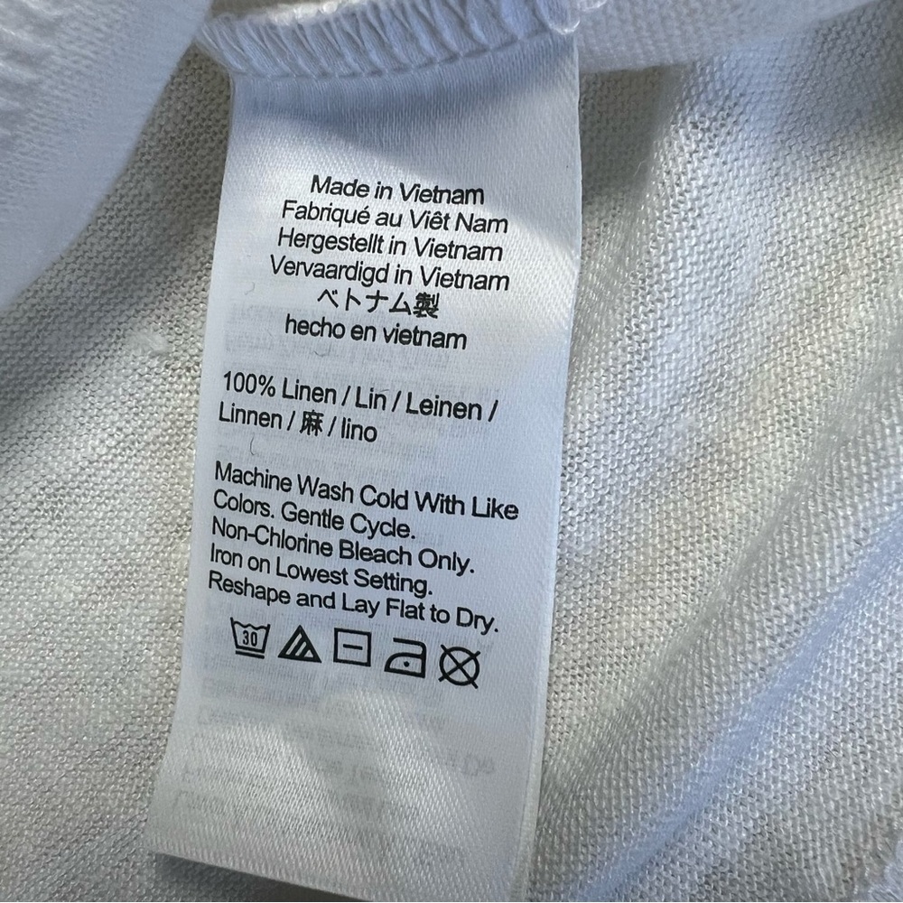 J.Crew 100% Linen Relaxed Tee White Color Size Medium - Picture 9 of 10
